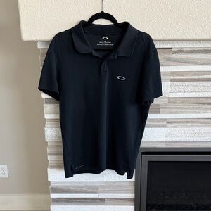 Oakley Black Short-Sleeve Polo with Subtle Logo